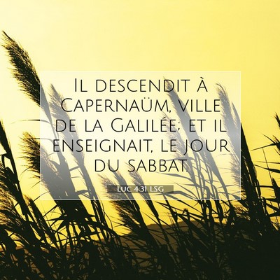 Luc 4:31 Verset biblique expliqué