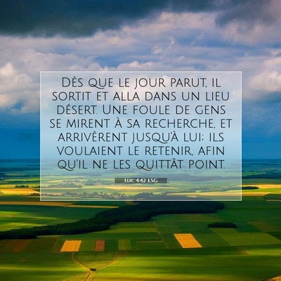 Luc 4:42 LSG Image du verset biblique