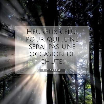 Luc 7:23 LSG Image du verset biblique