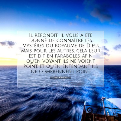 Luc 8:10 LSG Image du verset biblique