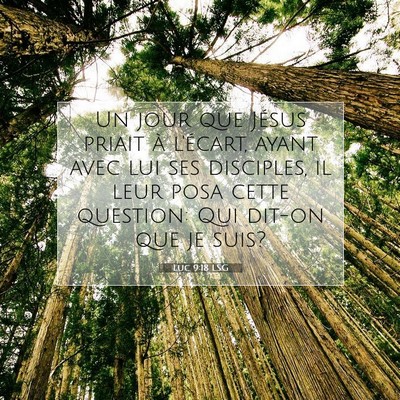 Luc 9:18 LSG Image du verset biblique