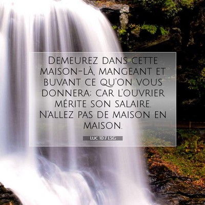 Luc 10:7 LSG Image du verset biblique