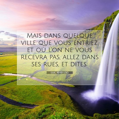 Luc 10:10 LSG Image du verset biblique