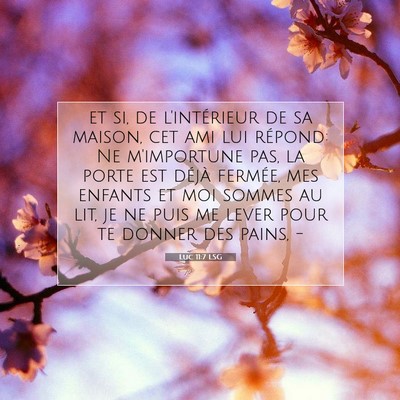 Luc 11:7 Verset biblique expliqué