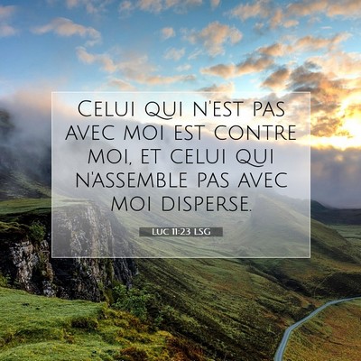 Luc 11:23 LSG Image du verset biblique