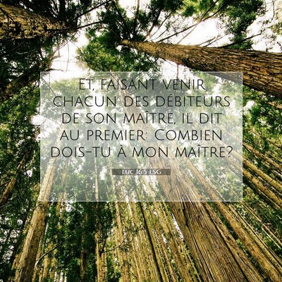 Luc 16:5 LSG Image du verset biblique