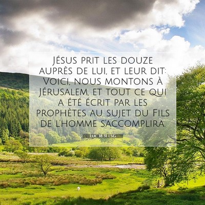 Luc 18:31 LSG Image du verset biblique