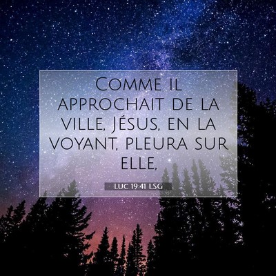 Luc 19:41 LSG Image du verset biblique