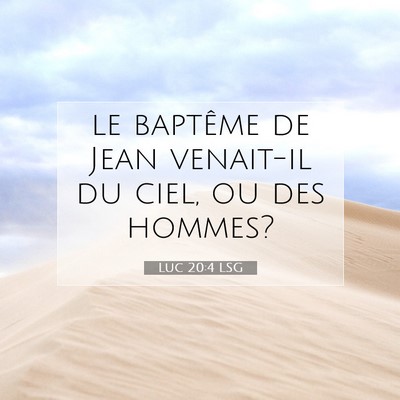 Luc 20:4 LSG Image du verset biblique