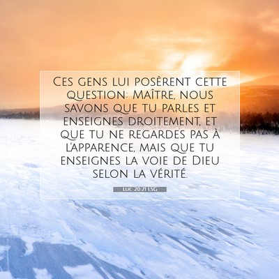 Luc 20:21 LSG Image du verset biblique