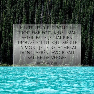 Luc 23:22 LSG Image du verset biblique