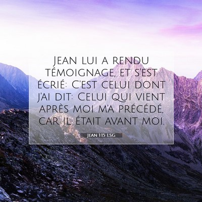 Jean 1:15 LSG Image du verset biblique