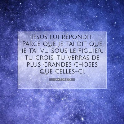 Jean 1:50 Verset biblique expliqué