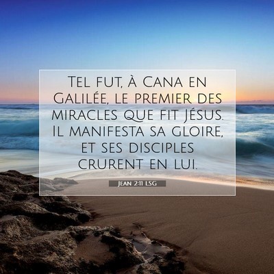 Jean 2:11 LSG Image du verset biblique