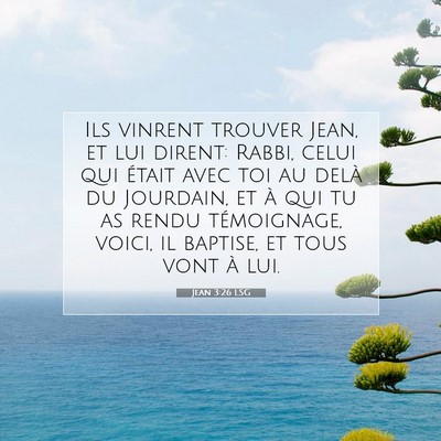 Jean 3:26 LSG Image du verset biblique