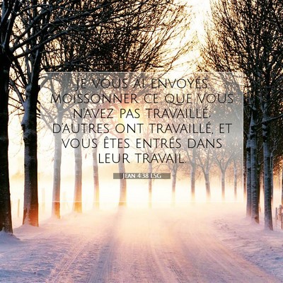 Jean 4:38 LSG Image du verset biblique