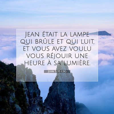 Jean 5:35 LSG Image du verset biblique