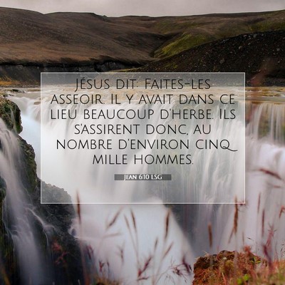 Jean 6:10 LSG Image du verset biblique