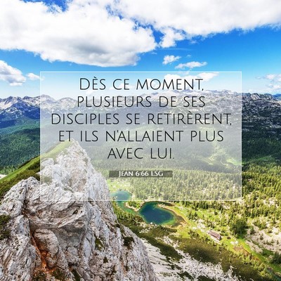 Jean 6:66 LSG Image du verset biblique