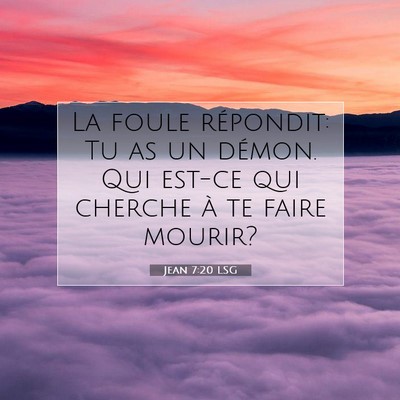 Jean 7:20 LSG Image du verset biblique