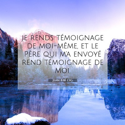 Jean 8:18 LSG Image du verset biblique