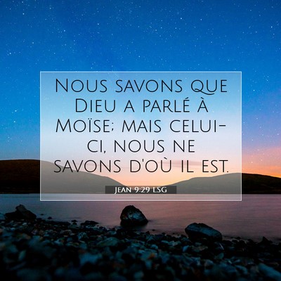 Jean 9:29 LSG Image du verset biblique