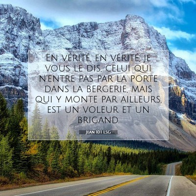 Jean 10:1 LSG Image du verset biblique