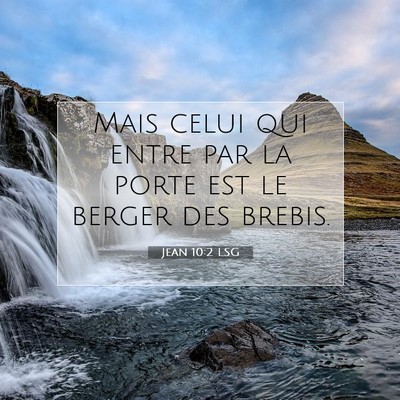 Jean 10:2 LSG Image du verset biblique