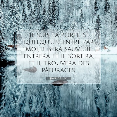 Jean 10:9 LSG Image du verset biblique