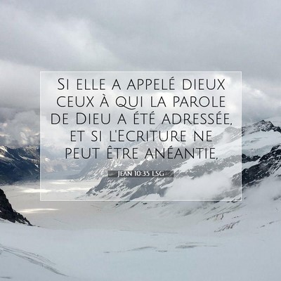 Jean 10:35 LSG Image du verset biblique