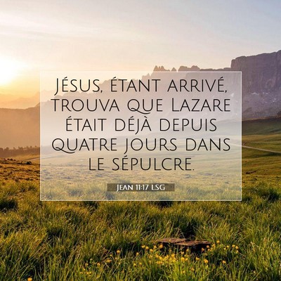 Jean 11:17 LSG Image du verset biblique