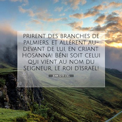 Jean 12:13 LSG Image du verset biblique