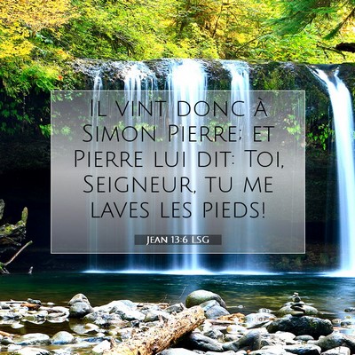 Jean 13:6 LSG Image du verset biblique