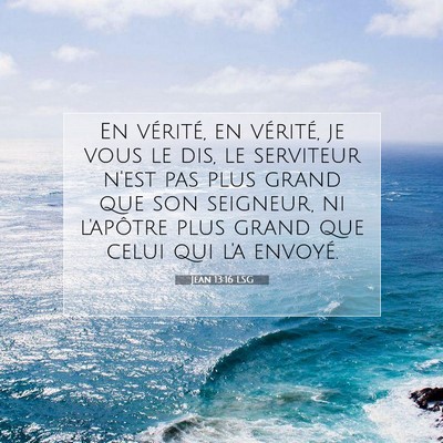 Jean 13:16 LSG Image du verset biblique