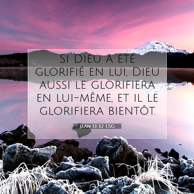 Jean 13:32 Verset biblique expliqué