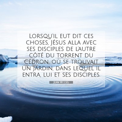 Jean 18:1 LSG Image du verset biblique