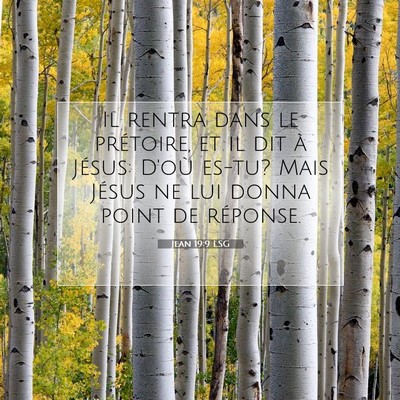 Jean 19:9 LSG Image du verset biblique