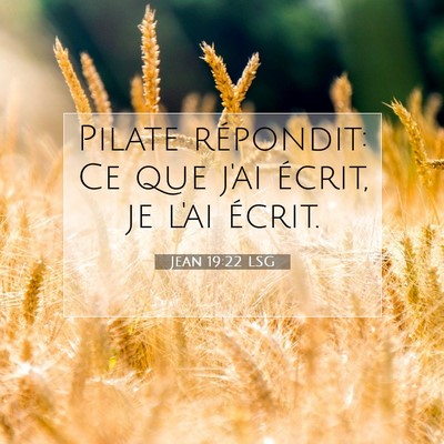 Jean 19:22 Verset biblique expliqué