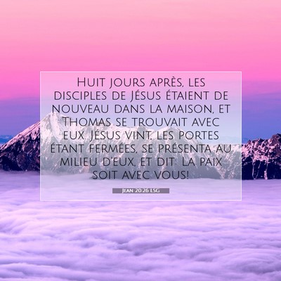 Jean 20:26 Verset biblique expliqué