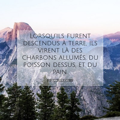 Jean 21:9 LSG Image du verset biblique