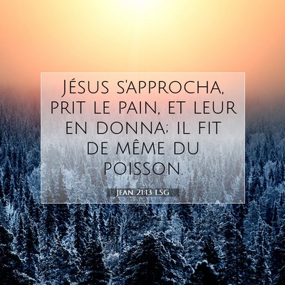 Jean 21:13 LSG Image du verset biblique