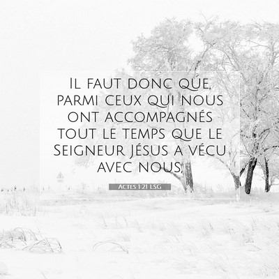 Actes 1:21 Verset biblique expliqué