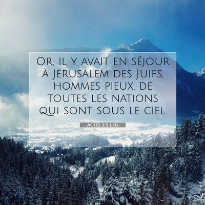 Actes 2:5 LSG Image du verset biblique