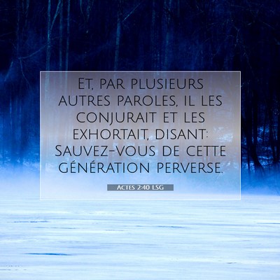 Actes 2:40 LSG Image du verset biblique