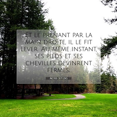 Actes 3:7 LSG Image du verset biblique