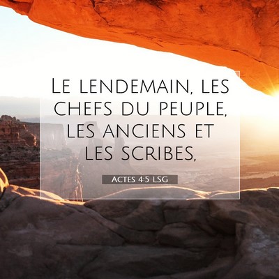 Actes 4:5 LSG Image du verset biblique