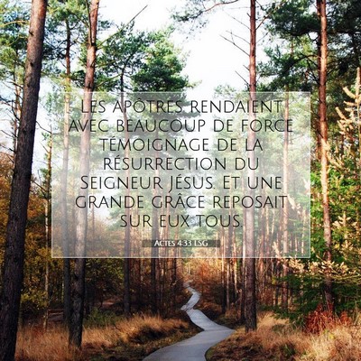 Actes 4:33 LSG Image du verset biblique