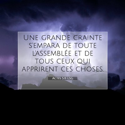 Actes 5:11 LSG Image du verset biblique