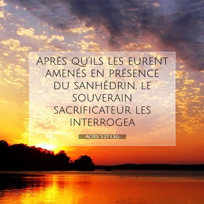 Actes 5:27 Verset biblique expliqué