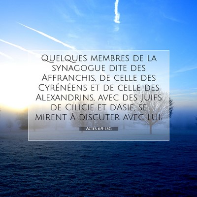 Actes 6:9 Verset biblique expliqué